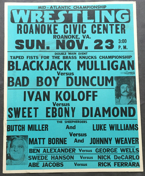 MULLIGAN, BLACK JACK-BAD BOY DUNCUM & IVAN KOLOFF-SWEET EBONY DIAMOND (1980)