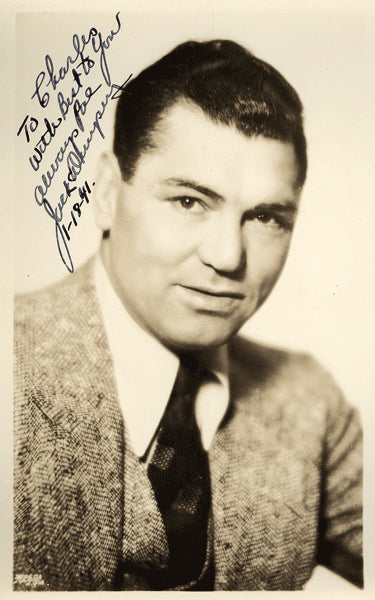 DEMPSEY, JACK SIGNED PHOTOGRAPH (SIGNED IN 1941)