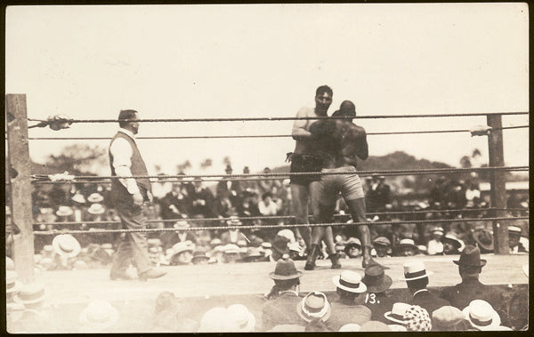 JOHNSON, JACK-JESS WILLARD REAL PHOTO POSTCARD (1915)