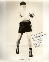 ZIVIC, FRITZIE SIGNED PHOTOGRAPH (1943)