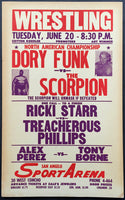 FUNK, DORY-THE SCORPION & RICKI STARR-TREACHEROUS PHILLIPS ON SITE POSTER (1961)