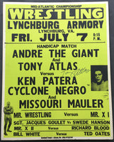 ANDRE THE GIANT & TONY ATLAS-KEN PATERA, CYCLONE NEGRO & MISSOURI MAULER ON SITE POSTER (1978)