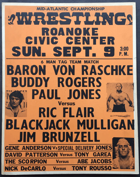 FLAIR, RIC-MULLIGAN & BRUNZELL VS. VON RASCHKE-ROGERS & JONES ON SITE POSTER (1979)
