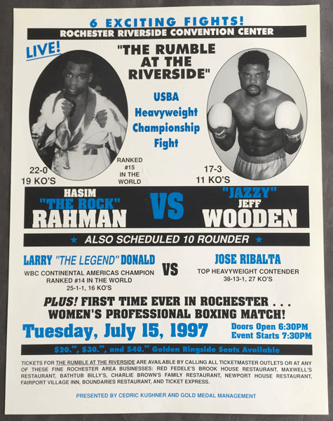 RAHMAN, HASIM-JEFF WOODEN ON SITE POSTER (1997)