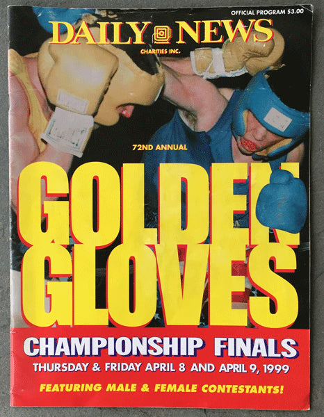 1999 NEW YORK GOLDEN GLOVES OFFICIAL PROGRAM(PAULIE MALIGNAGGI)