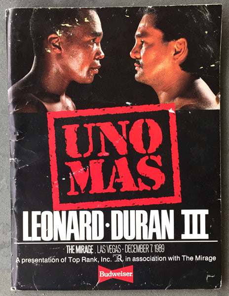 LEONARD, SUGAR RAY LEONARD-ROBERTO DURAN III OFFICIAL PRESS KIT (1989)