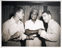 MARCIANO, ROCKY-HARRY MATHEWS-JERSEY JOE WALCOTT WIRE PHOTO (1952)