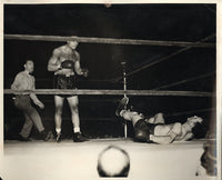 LOUIS, JOE-EDDIE SIMMS WIRE PHOTO (1936-1ST ROUND)