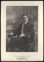 O'BRIEN, PHILADELPHIA JACK MOUNTED ANTIQUE PHOTO (AS CHAMPION)