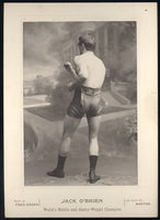 O'BRIEN, PHILADELPHIA JACK MOUNTED ANTIQUE PHOTO (AS CHAMPION)