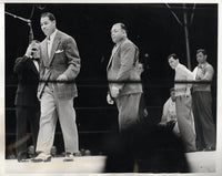 LOUIS, JOE & TONY GALENTO WIRE PHOTO (1939 AT BAER-NOVA FIGHT)