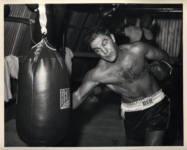 MARCIANO, ROCKY TRAINING CAMP PHOTOGRAPH
