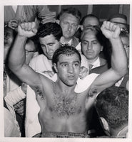 MARCIANO, ROCKY-EZZARD CHARLES I WIRE PHOTO (1954-POST FIGHT)