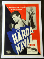 FLESH AND FURY SWEDISH MOVIE POSTER (1952)