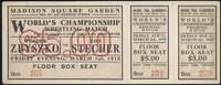 ZBYSZKO, WLADEK-JOE STECHER FULL TICKET (1918-WRESTLING CHAMPIONSHIP-PSA/DNA VG-EX 4 (MK))