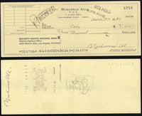 ALI, MUHAMMAD SIGNED CHECK (SIGNED TWICE BY ALI-JSA)