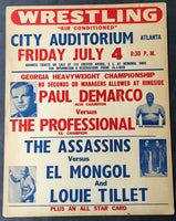 DEMARCO, PAUL-THE PROFESSIONAL WRESTLING ON SITE POSTER (1969)