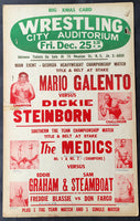 GALENTO, MARIO-DICK STEINBORN WRESTLING ON SITE POSTER (1964)