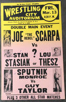 STASIAK, STAN-JOE SCARPA ON SITE WRESTLING POSTER (1964)