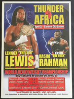 LEWIS, LENNOX-HASIM RAHMAN I ON SITE POSTER (2001-SIGNED BY RAHMAN)