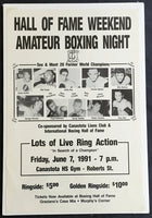 BOXING HALL OF FAME BOXING ON SITE POSTER (1991-FIRST BOXING EVENT AT HOF)