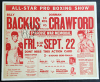 BACKUS, BILLY-DORMAN CRAWFORD SIGNED ON SITE POSTER (1972-SIGNED BY BACKUS)