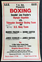 FRAZIER, MARVIS & JAMES SHULER AMATEUR ON SITE POSTER (1980-SIGNED BY MARVIS FRAZIER)