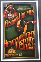 TYSON, MIKE-LARRY HOLMES SIGNED SOUVENIR POSTER (1988-SIGNED BY BOTH)