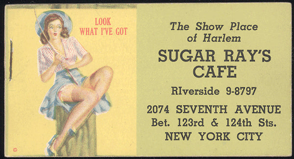 ROBINSON, SUGAR RAY CAFE ORIGINAL NOTEPAD (1949)