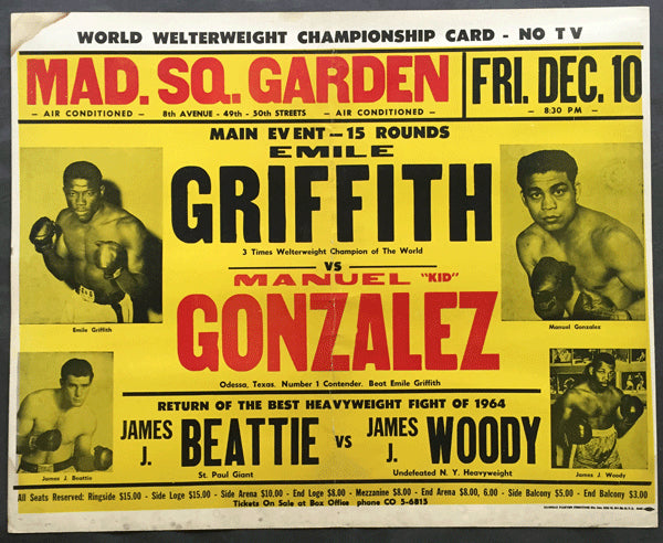 GRIFFITH, EMILE-MANUEL GONZALEZ ON SITE POSTER (1965)