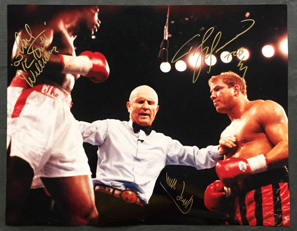 MORRISON, TOMMY & MILLS LANE & CARL WILLIAMS SIGNED LARGE FORMAT PHOTO