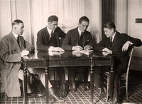 DEMPSEY, JACK-GEORGES CARPENTIER WIRE PHOTO (1921-CONTRACT SIGNING)