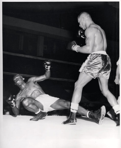 JOHNSON, HAROLD-MARTY MARSHALL WIRE PHOTO (1954-9TH ROUND)