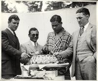 LOUIS, JOE, JIMMY BRADDOCK, TONY CANZONERI & PHILADELPHIA JACK O'BRIEN WIRE PHOTO
