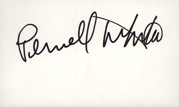 WHITAKER, PERNELL SIGNED INDEX CARD (JSA)