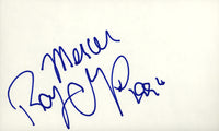 MERCER, RAY SIGNED INDEX CARD