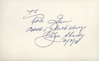 SHARKEY, JACK SIGNED INDEX CARD (JSA)