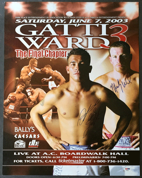 GATTI, ARTURO-MICKY WARD III SIGNED ON SITE POSTER (SIGNED BY BOTH-PSA/DNA)