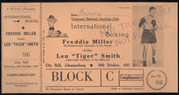MILLER, FREDDIE-LEN "TIGER" SMITH FULL TICKET (1937)