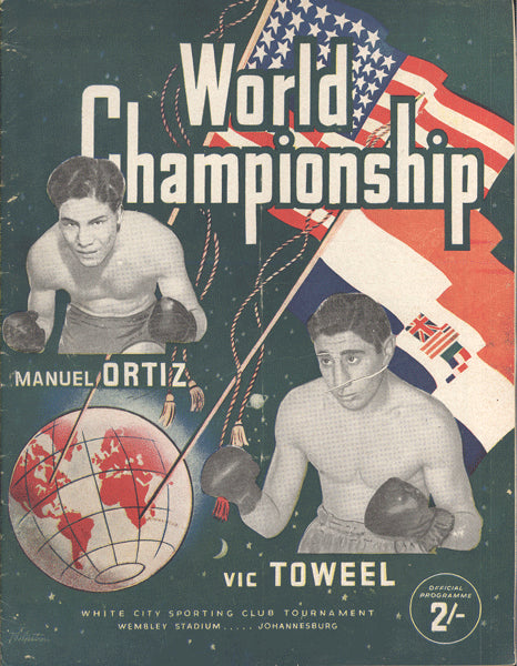 ORTIZ, MANUEL-VIC TOWEEL OFFICIAL PROGRAM (1950)