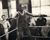 BROWN, PANAMA AL ORIGINAL WIRE PHOTO (1931-TRAINING FOR TEDDY BALDOCK)