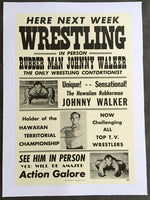 WALKER, JOHNNY WRESTLING POSTER (THE HAWAIIAN RUBBERMAN)