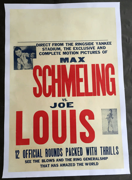 LOUIS, JOE-MAX SCHMELING I FIGHT FILM POSTER (1936)