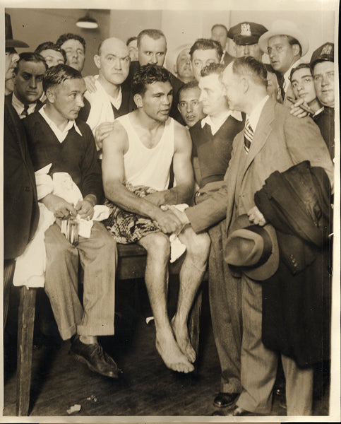 SCHMELING, MAX WIRE PHOTO (1930-POST FIGHT)