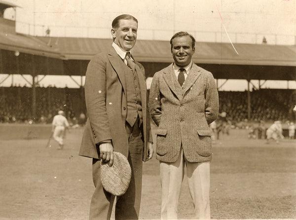 CORBETT, JAMES J. & DOUGLAS FAIRBANKS WIRE PHOTO (CIRCA 1917)