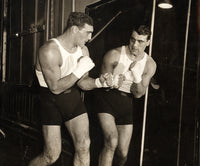 CARNERA, PRIMO WIRE PHOTO (1935-TRAINING FOR JOE LOUIS)