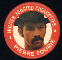 FOURIE, PIERRE ADVERTISING PIN (1973-FOSTER FIGHT)