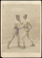 FITZSIMMONS, ROBERT & TOM SHARKEY ORIGINAL MOUNTED PHOTO (CIRCA 1902)