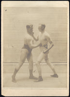 FITZSIMMONS, ROBERT & TOM SHARKEY ORIGINAL MOUNTED PHOTO (CIRCA 1902)
