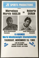 HAGLER, MARVIN-ROBERTO DURAN CLOSED CIRCUIT POSTER (1983)